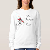 Sweatshirt Dr Seuss | Chat dans le nom écrit du Casquette (Devant)
