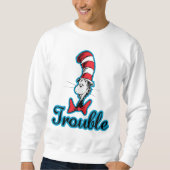 Sweatshirt Dr Seuss | Chat dans le problème du Casquette (Devant)
