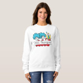 Sweatshirt Dr. Seuss | Chose Un Chose Deux Nom de l'enseignan (Devant entier)