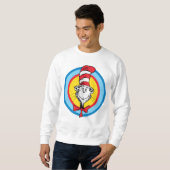 Sweatshirt Dr. Seuss | Graphisme de tête de Chat dans le Chap (Devant entier)