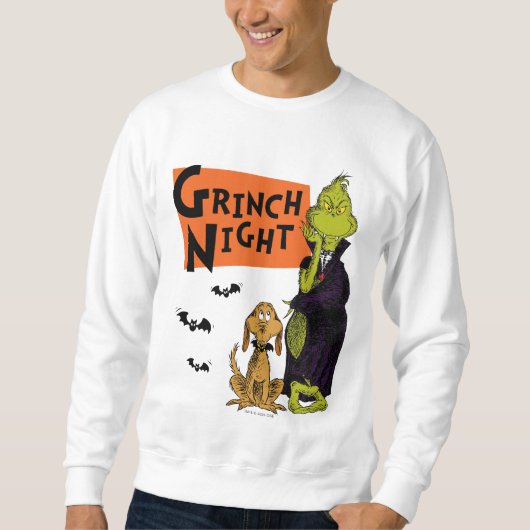Sweatshirt Dr Seuss | Hallowen Grinch Night Graphic (Devant)