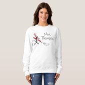 Sweatshirt Dr. Seuss | Le Chat dans le Chapeau Nom Écrit (Devant entier)