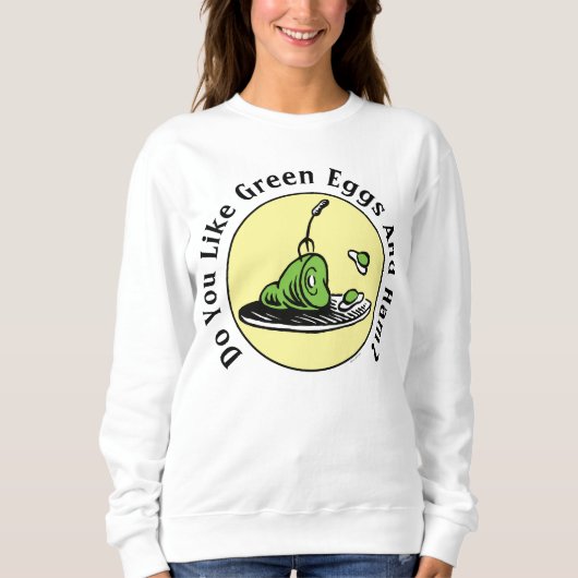 Sweatshirt Dr Seuss | Oeufs verts et icône de jambon (Devant)
