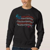 Sweatshirt Dr Seuss | Poisson rouge poisson bleu US Drapeau g (Devant)