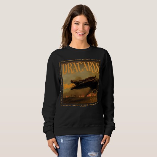 Sweatshirt "Dracarys" Drogon Breathing Fire Graphic (Devant entier)