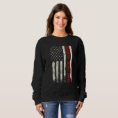 Sweatshirt Drag Racer Patriotic American Flag Drag Racing Mus (Devant entier)