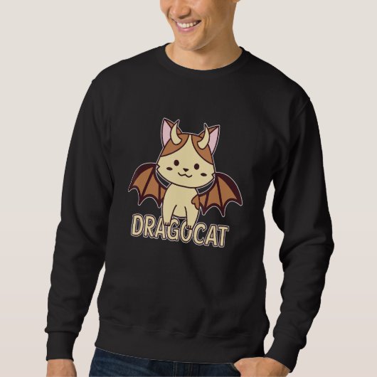 Sweatshirt Dragocat Chat Dragon Dragon Slayer Design (Devant)