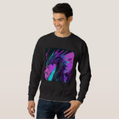 Sweatshirt Dragon Aesthetic Style Japan Vaporwave 80s 90s (Devant entier)