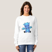 Sweatshirt Dragon Blue Fairy Tale Imaginaire mignon (Devant entier)