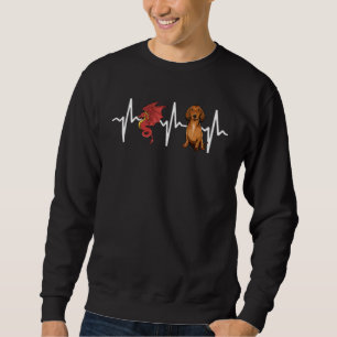 Sweatshirt Dragon Brown Dachshund Heartbeat Chien