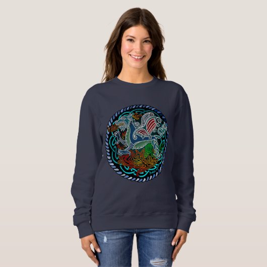 Sweatshirt Dragon celtique (Devant entier)