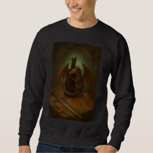 Sweatshirt Dragon de Tini enlacant une bouteille de vin imagi
