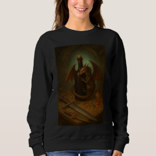 Sweatshirt Dragon de Tini enlacant une bouteille de vin imagi