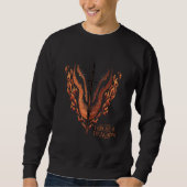 Sweatshirt Dragon en flammes derrière l'épée (Devant)