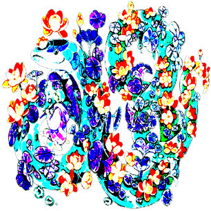 Sweatshirt dragon floral