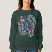 Sweatshirt dragon floral (Devant)