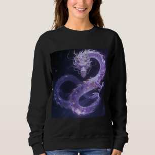 Sweatshirt Dragon Galaxie Pourpre   Dragon Cosmique Mystique 