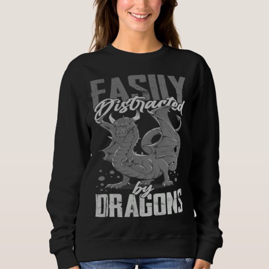 Sweatshirt Dragon Head  Cute Fantasy Creature  5 (Devant)