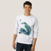 Sweatshirt Dragon in the Waves - Énergie de l'océan Abstrait (Devant entier)