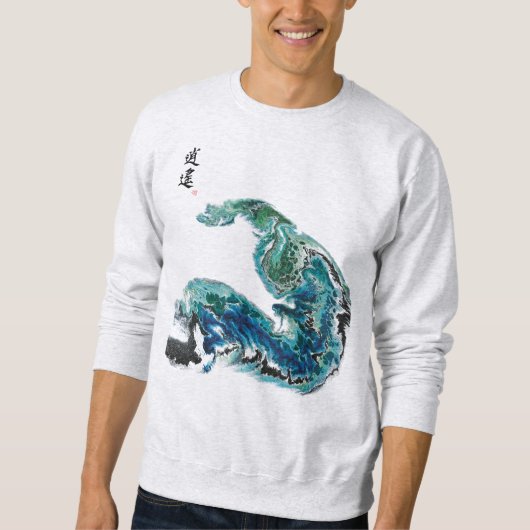 Sweatshirt Dragon in the Waves - Énergie de l'océan Abstrait (Devant)