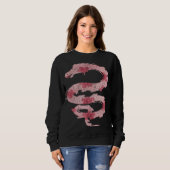 Sweatshirt Dragon Japanese Cherry Blossom Flower Vintage Wome (Devant entier)