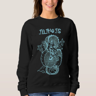 Sweatshirt Dragon japonais de l'Illinois