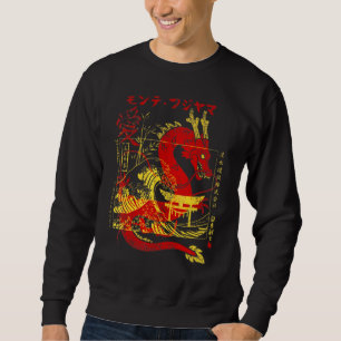 Sweatshirt Dragon Kanji Dragon Avec Torii Japonais