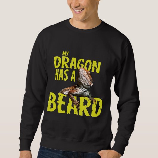 Sweatshirt Dragon Lourd Mon Dragon A Une Barbe (Devant)