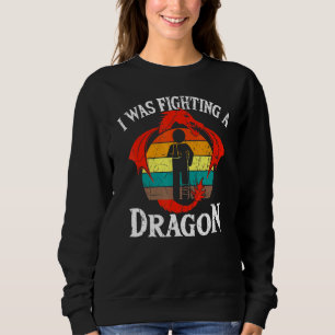 Sweatshirt Dragon Retro Brossé Bras Jambe Crutch Récupération