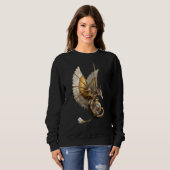 Sweatshirt Dragon Steampunk À Regarder Vintage (Devant entier)