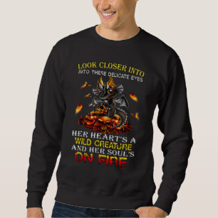 Sweatshirt Dragon Womens Wild Creature Soul's On Fire