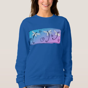 Sweatshirt Dragonflies dansantes Art Abstrait portable