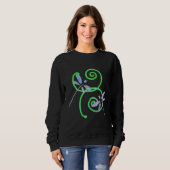 Sweatshirt Dragonflies funky Art Abstrait à porter (Devant entier)