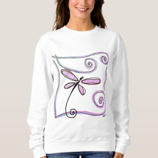 Sweatshirt Dragonfly Abstrait Wearable Art (Devant)