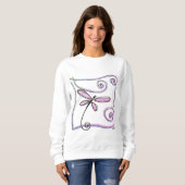 Sweatshirt Dragonfly Abstrait Wearable Art (Devant entier)