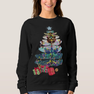 Sweatshirt Dragonfly Christmas Tree Insectes Vintages Amateur