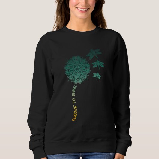 Sweatshirt Dragonfly Colorful Mandala Peace Zen Yoga Chakra O (Devant)