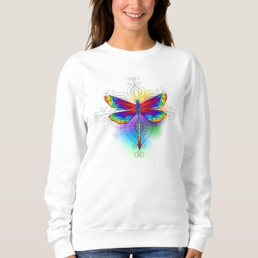 Sweatshirt Dragonfly en arc-en-ciel (Devant)