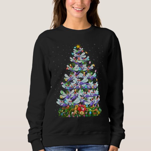 Sweatshirt Dragonfly Xmas Lights Santa Dragonfly Christmas (Devant)