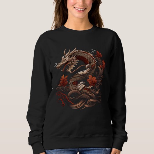 Sweatshirt Dragons japonais volants (Devant)