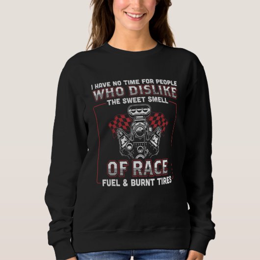 Sweatshirt Dragster Drag Racing Course Pilote de voiture Cour (Devant)
