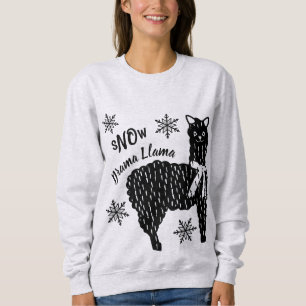 Sweatshirt Drame de neige en hiver Llama