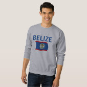 Sweatshirt Drapeau 1 de Belize (onduleux) (Devant entier)