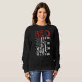 Sweatshirt Drapeau 2 du soldat vétéran américain (Devant entier)