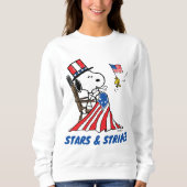Sweatshirt Drapeau 4 juillet à coudre Snoopy (Devant)