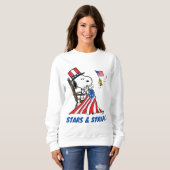 Sweatshirt Drapeau 4 juillet à coudre Snoopy (Devant entier)