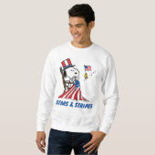 Sweatshirt Drapeau 4 juillet à coudre Snoopy (Devant entier)