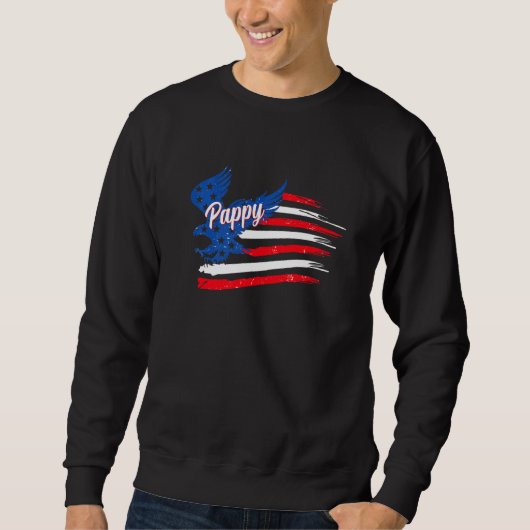 Sweatshirt Drapeau 4 juillet aigle appy Drapeau appy (Devant)