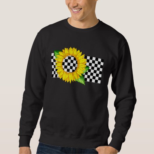 Sweatshirt Drapeau à damier Tournesol Horizontal Damier Cours (Devant)
