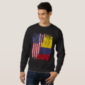 Sweatshirt Drapeau à moitié américain COLOMBIE RACINE COLOMBI (Devant entier)